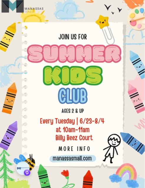 Summer Kids Club at Manassas Mall