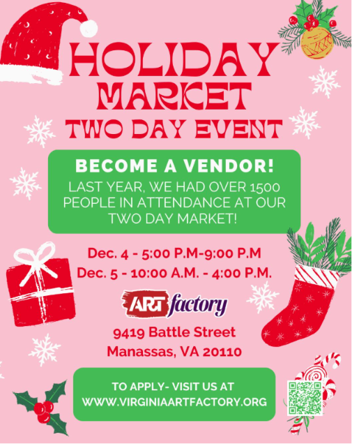 Holiday Market at Virginia ARTfactory in Manassas
