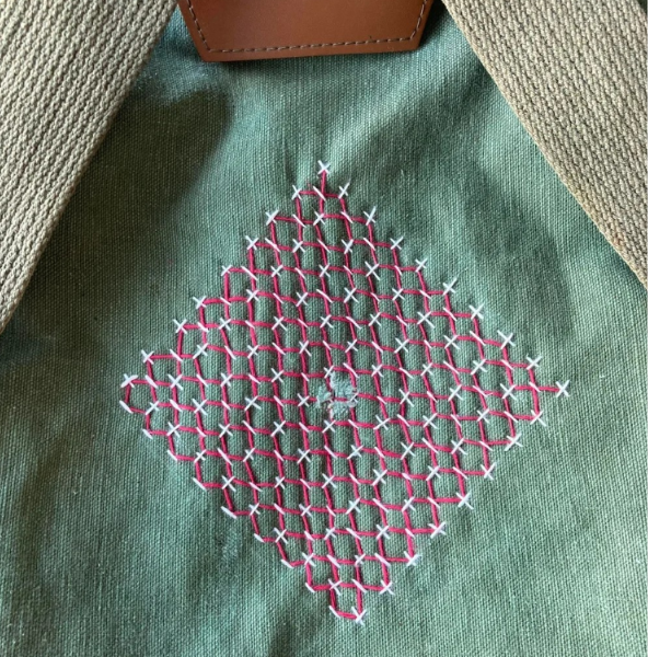 Sashiko Backpack Repair Workshop at Upcycle Creative Reuse Center in Alexandria