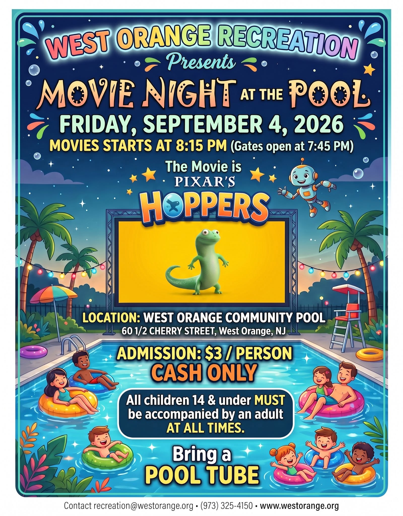 West Orange Movie Night at the Pool