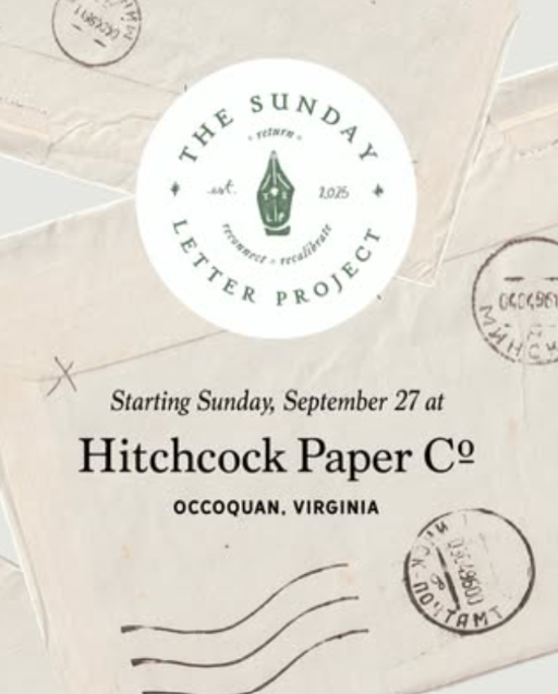The Sunday Letter Project at Hitchcock Paper Co in Occoquan