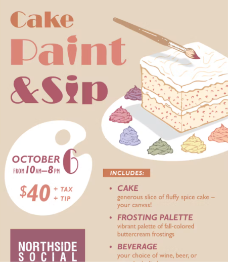 Fall Cake Paint + Sip at Northside Social Clarendon