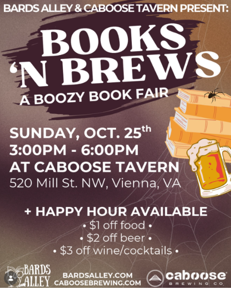 Books ‘n Brews at Caboose Tavern in Vienna