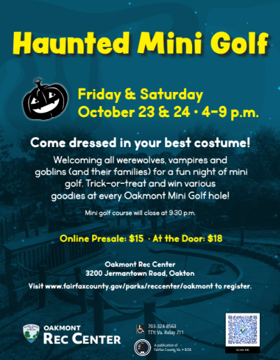 Haunted Mini Golf at Oakmont Rec Center