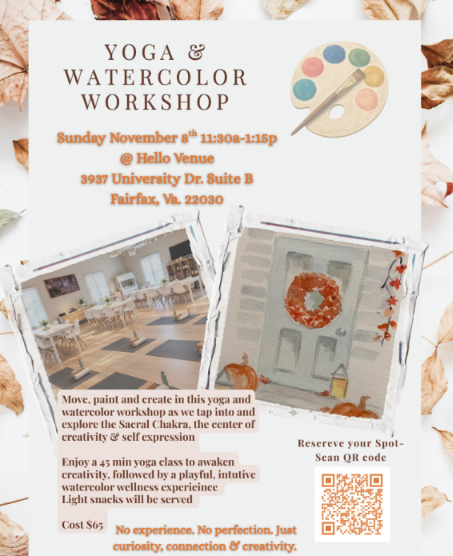 Yoga + Watercolor Workshop at Hello Venue