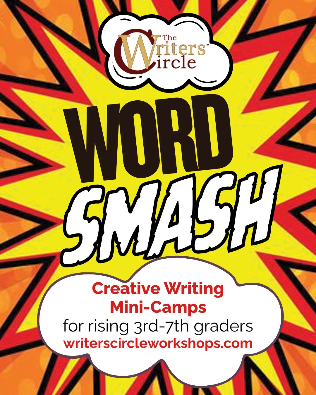 WordSMASH Creative Writing Mini Camps (For Rising 3rd to 7th Graders)