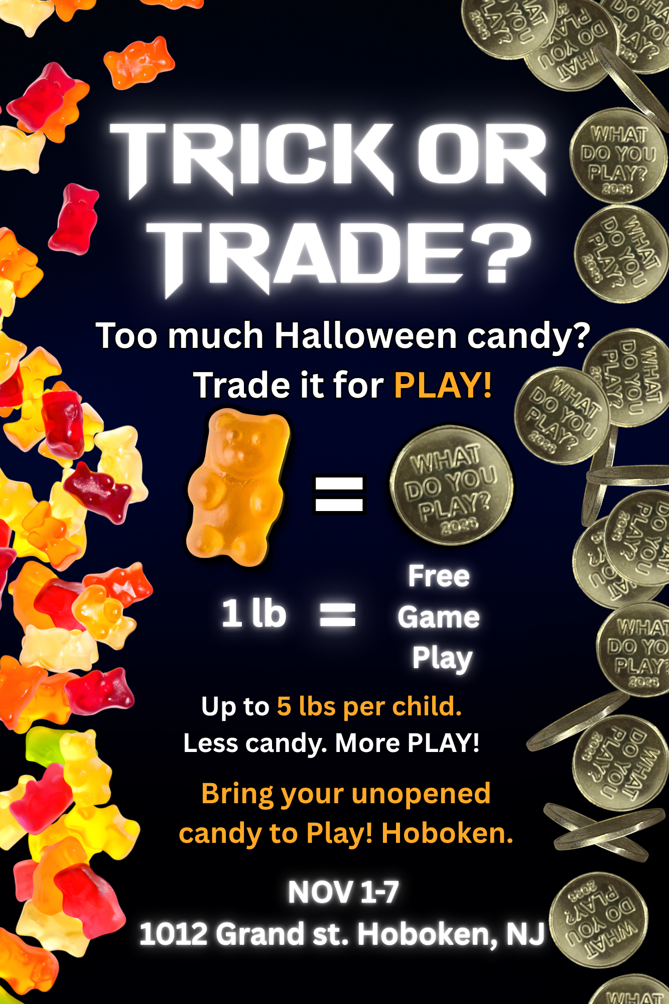 Halloween Candy Buyback At Play! Hoboken