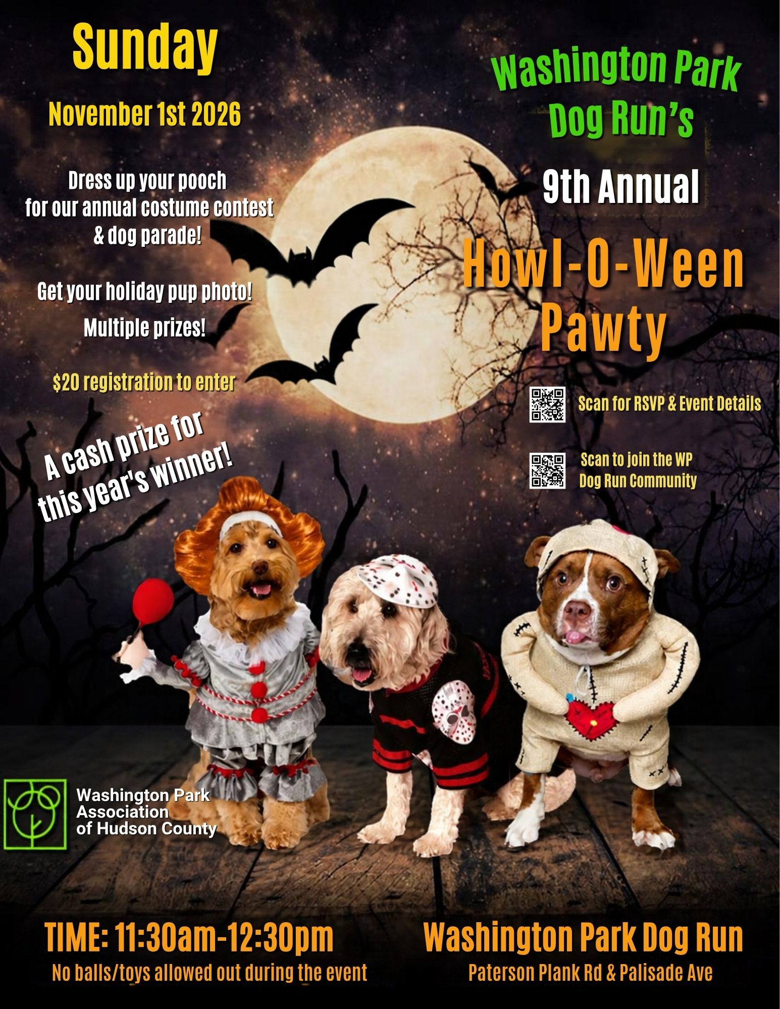 Washington Park Dog Run’s Annual Howl-o-ween Pawty!