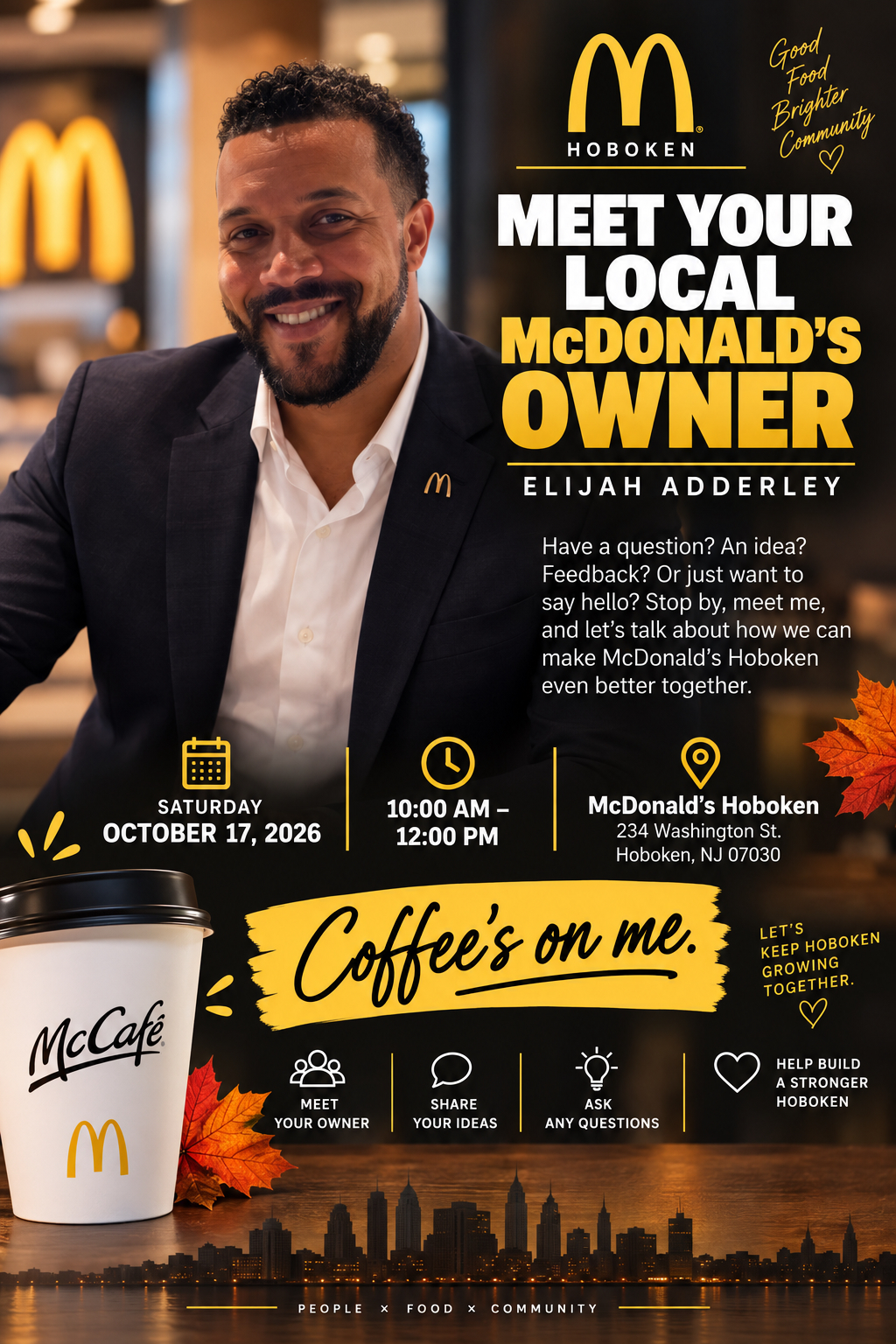 Meet & Greet with Your Local Hoboken McDonald’s Owner/Operator