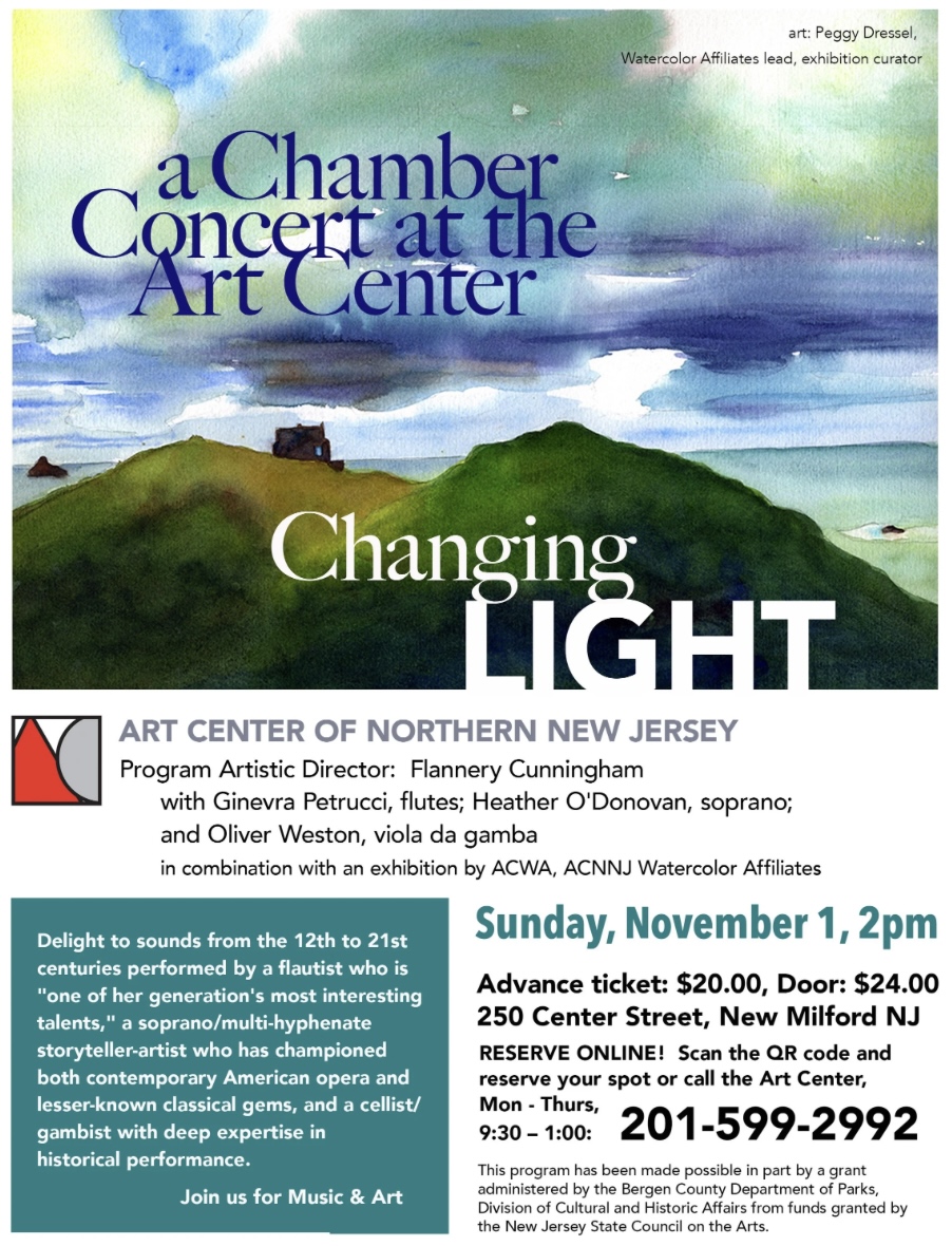 Changing Light: a chamber concert at the Art Center of Northern New Jersey