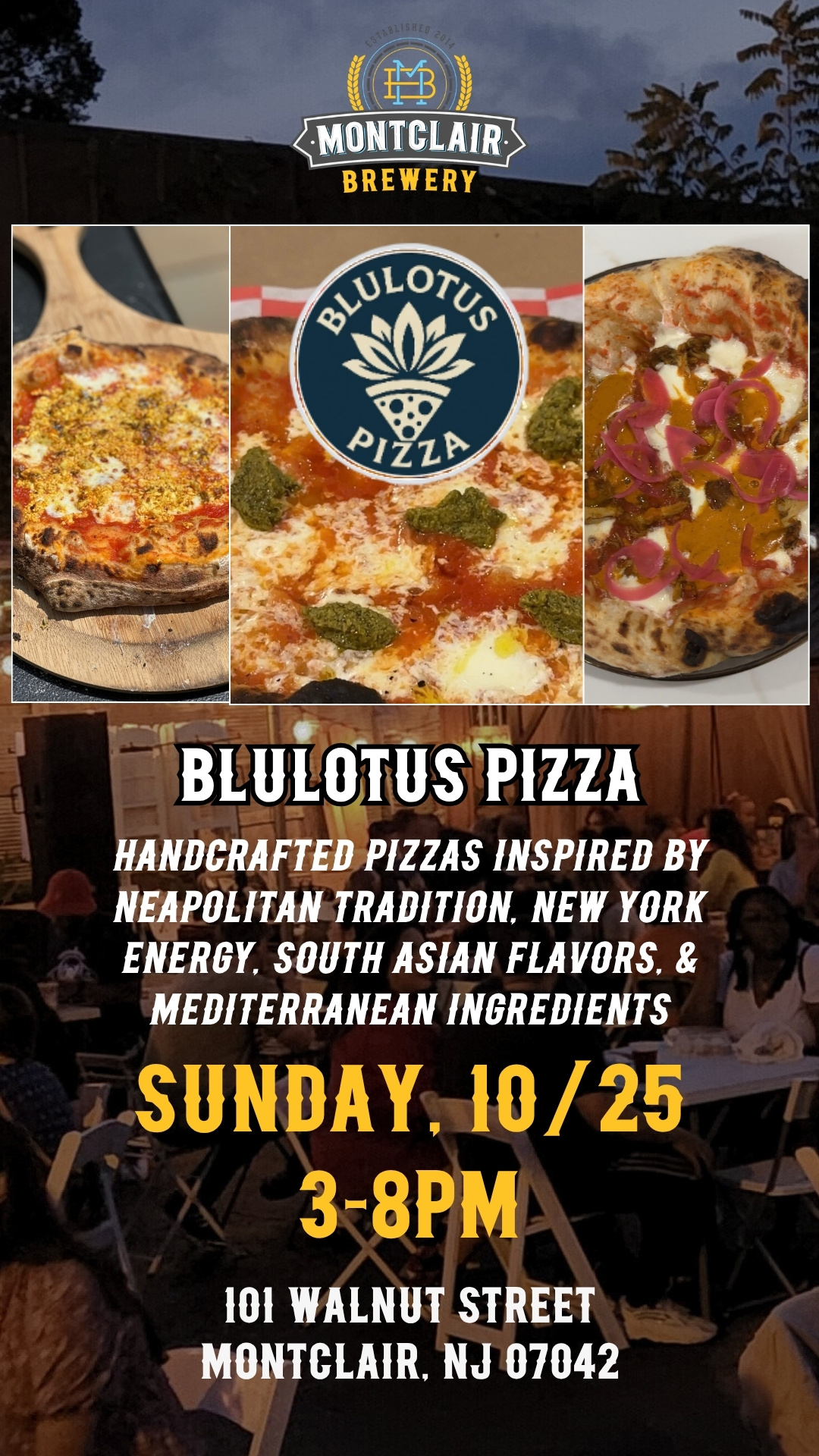 BluLotus Pizza at Montclair Brewery