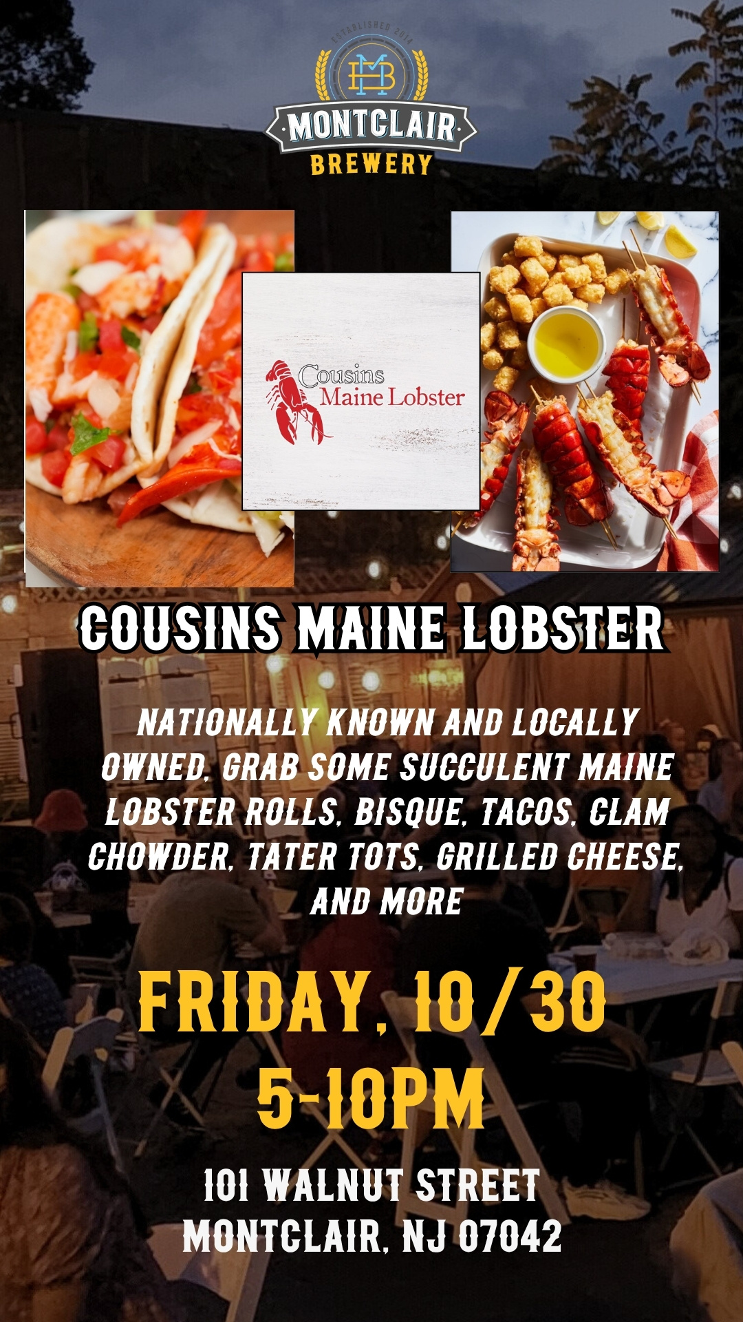 Cousins Maine Lobster at Montclair Brewery