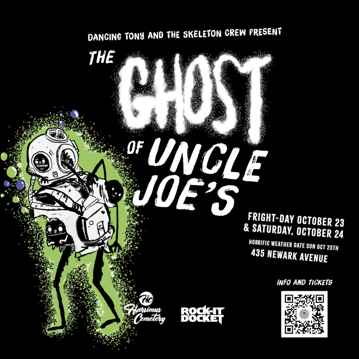 The Ghost of Uncle Joe’s Halloween Masquerade Ball at The Harsimus Cemetery
