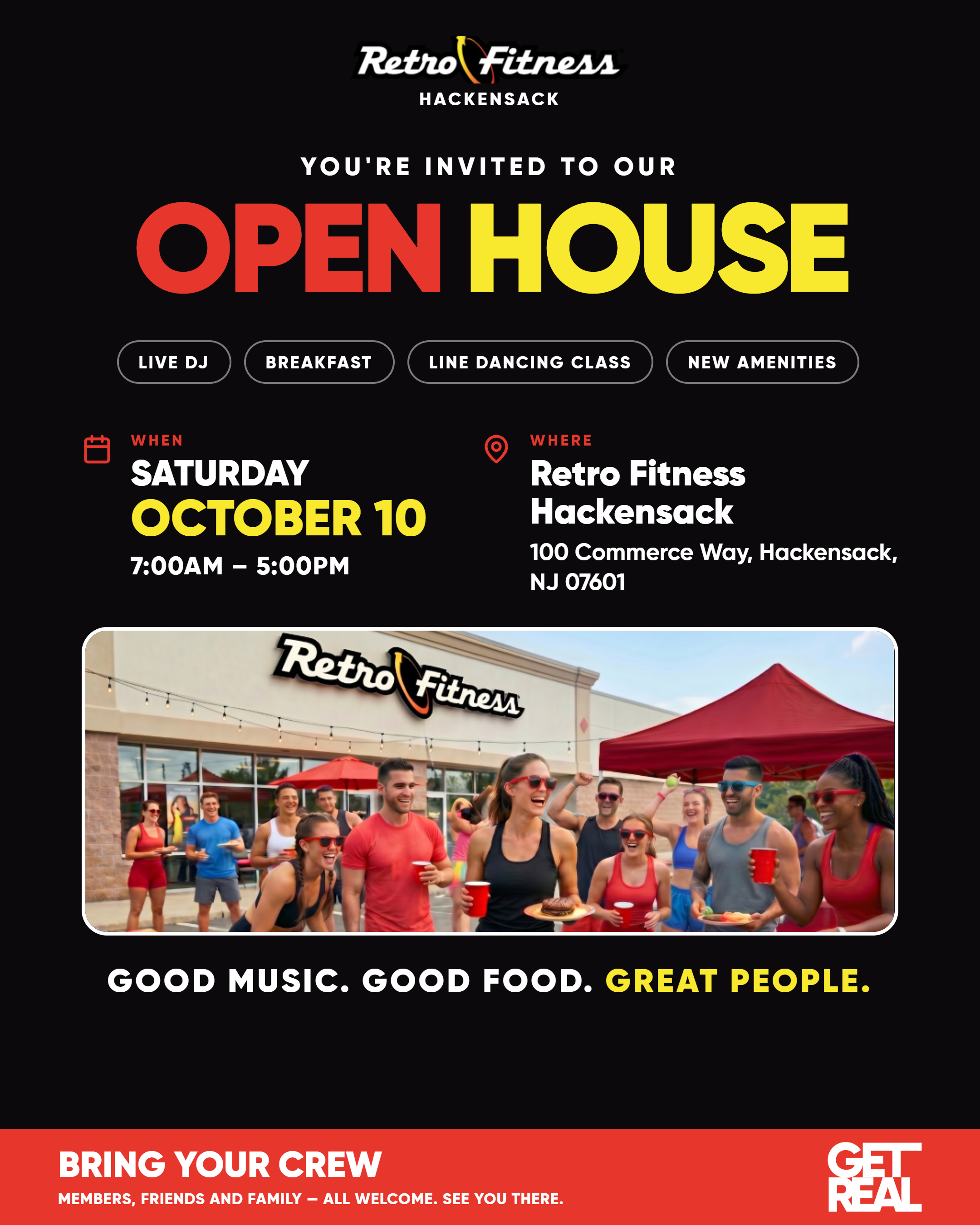 Retro Fitness Hackensack Open House: Breakfast, DJ, Line Dancing & More
