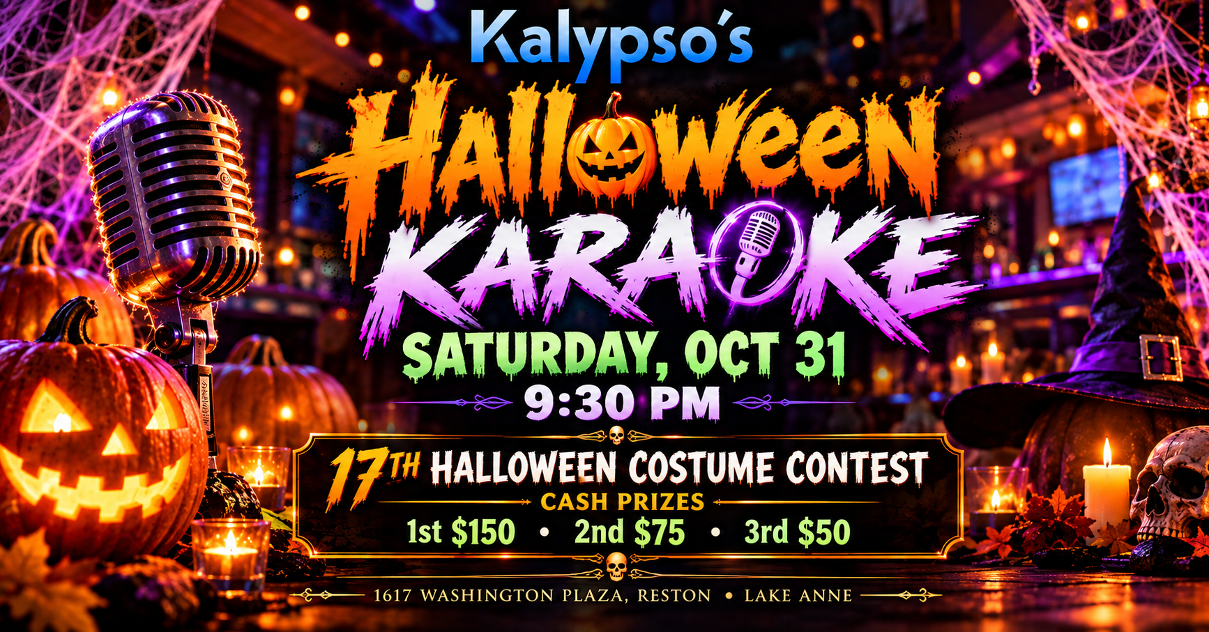 KALYPSO’S Halloween Karaoke & 17th Annual Costume Contest!