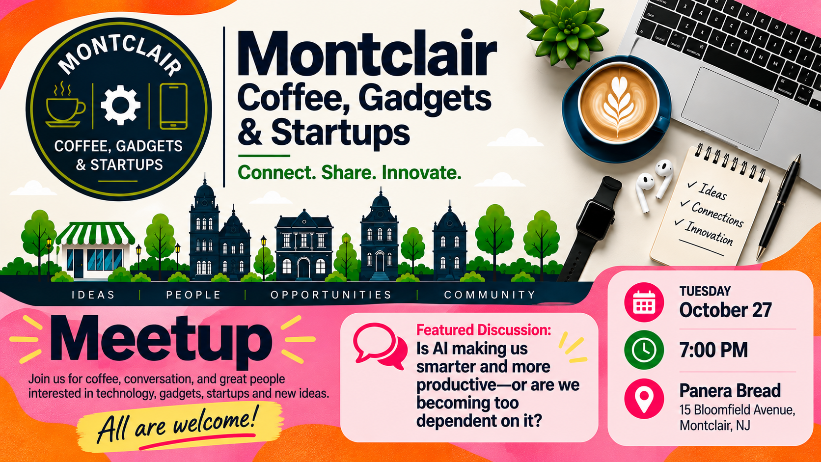 Montclair Coffee, Gadgets & Startups — October Meetup!
