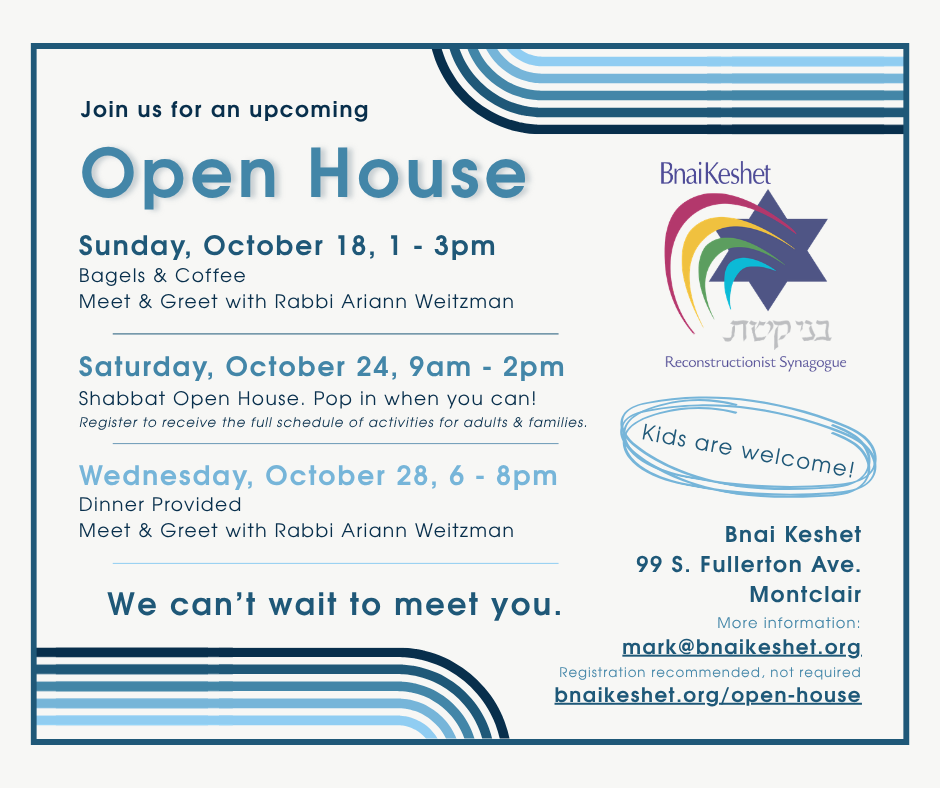 B’nai Keshet Open House