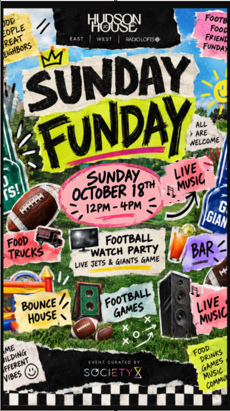 Hudson House to Host Public Sunday Funday Experience This Weekend