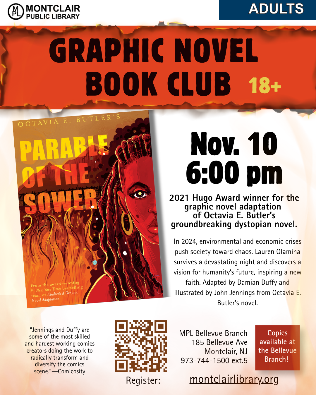 Graphic Novel Book Club: Parable of the Sower: A Graphic Novel Adaptation