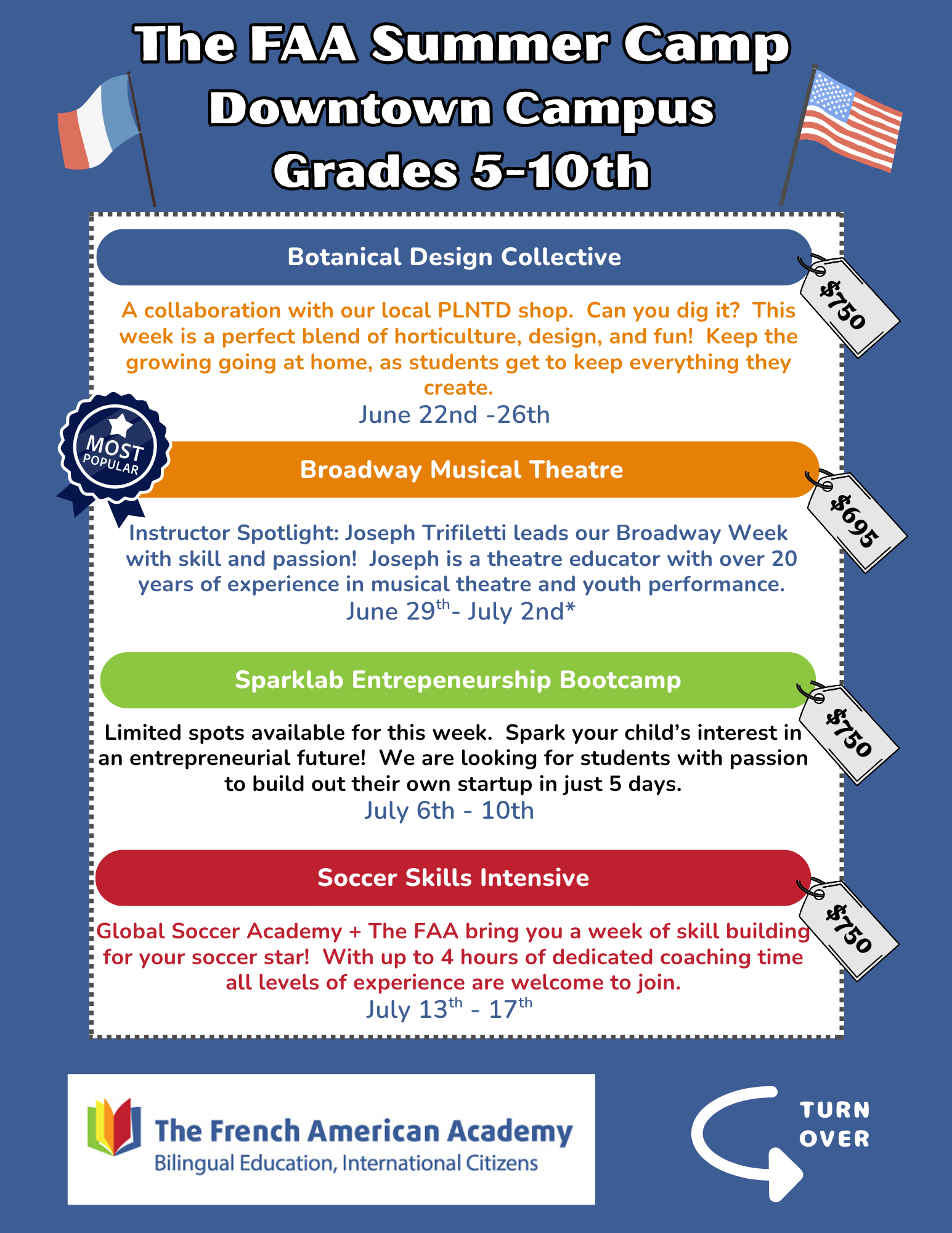 Specialty Summer Camps Grades 5-10th