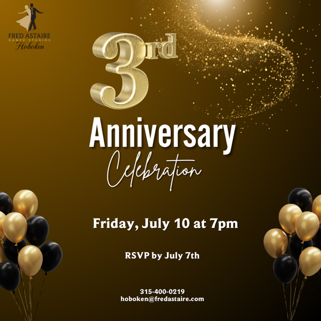 Fred Astaire Hoboken 3 Year Anniversary