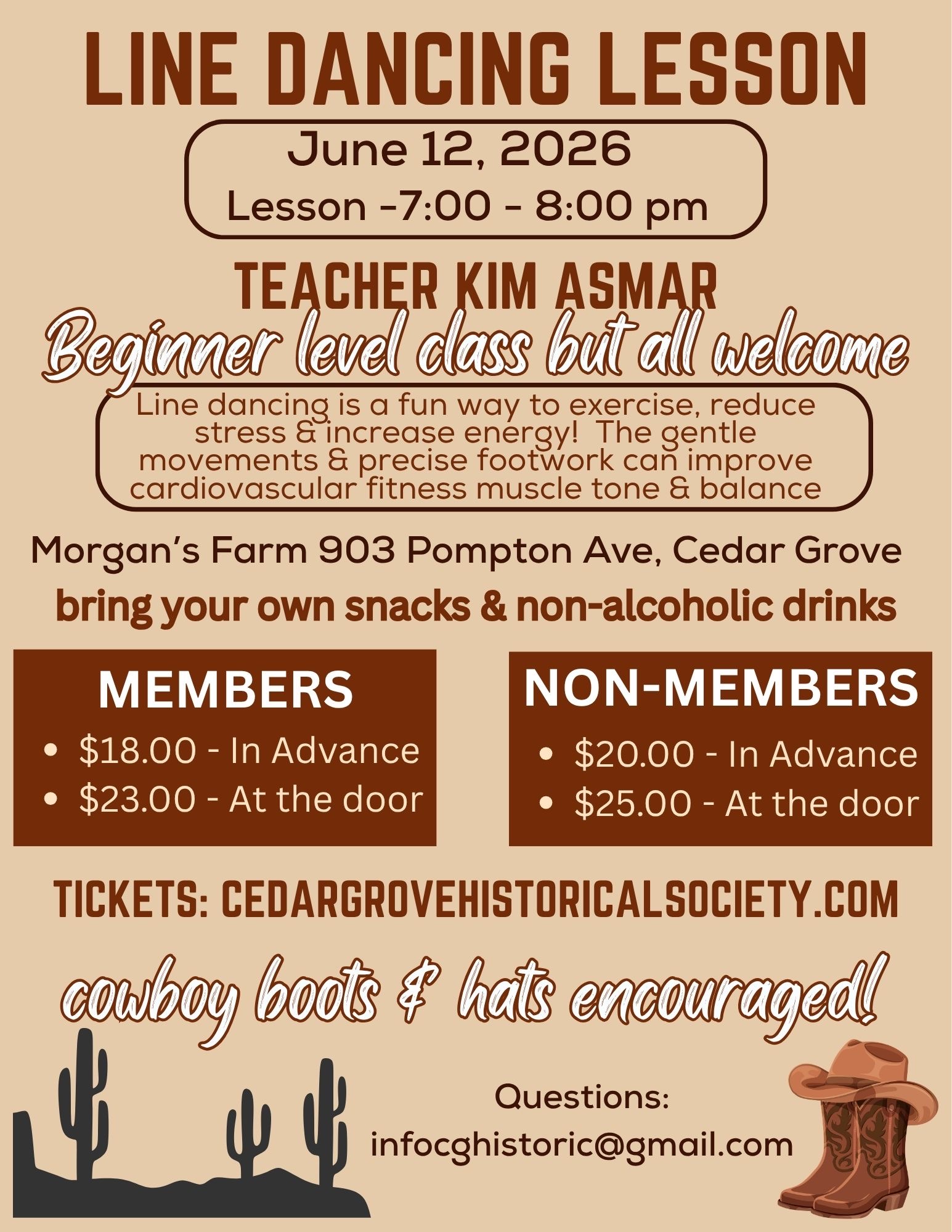 Line Dancing Lesson Taught By Kim Asmar