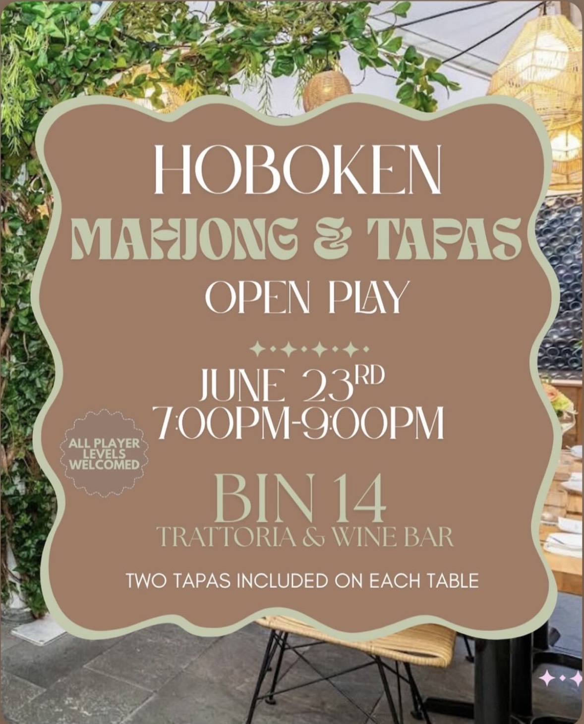 Mahjong & Tapas at Bin 14