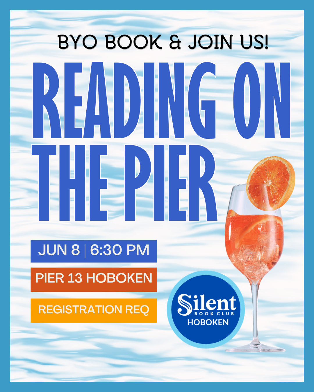 Hoboken Silent Book Club: Reading on the Pier