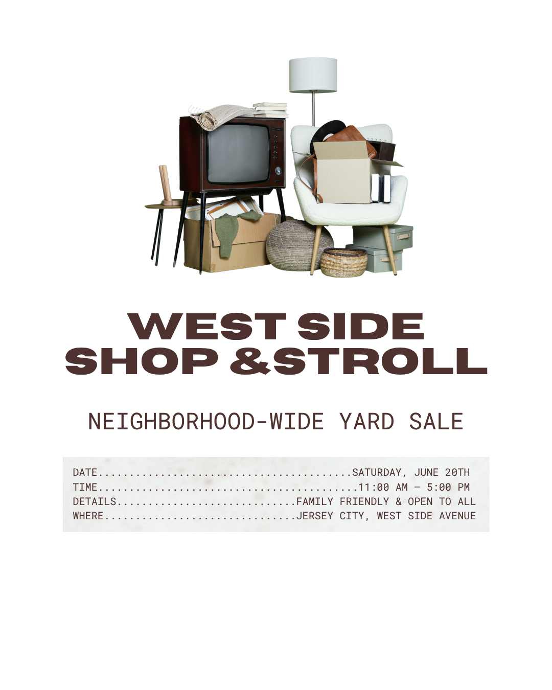 West Side Shop & Stroll: Neighborhood-Wide Yard Sale