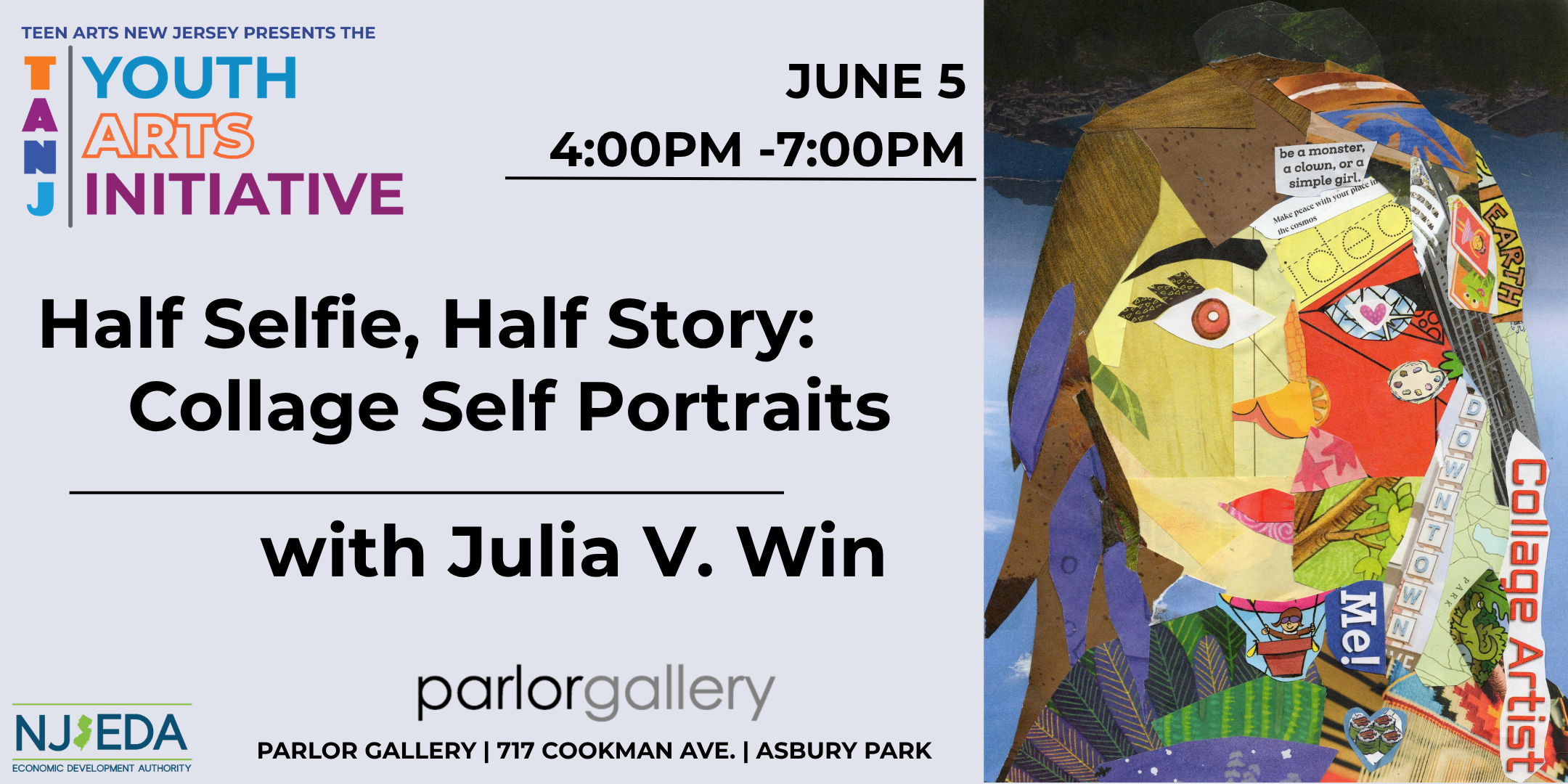 Half Selfie, Half Story: Collage Self Portraits (By Teen Arts NJ)