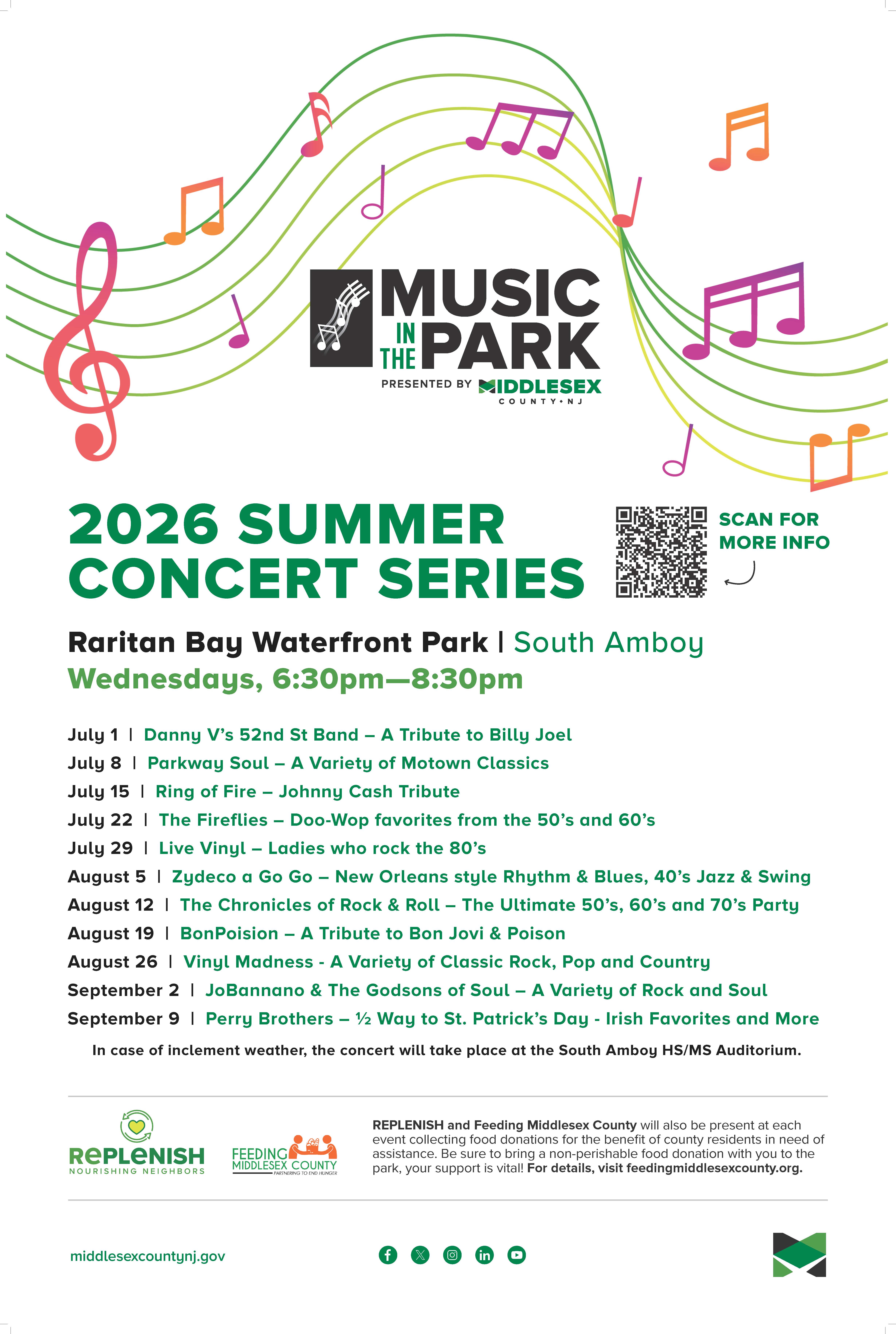 Music-in-the-Park: Raritan Bay Waterfront Park Dates