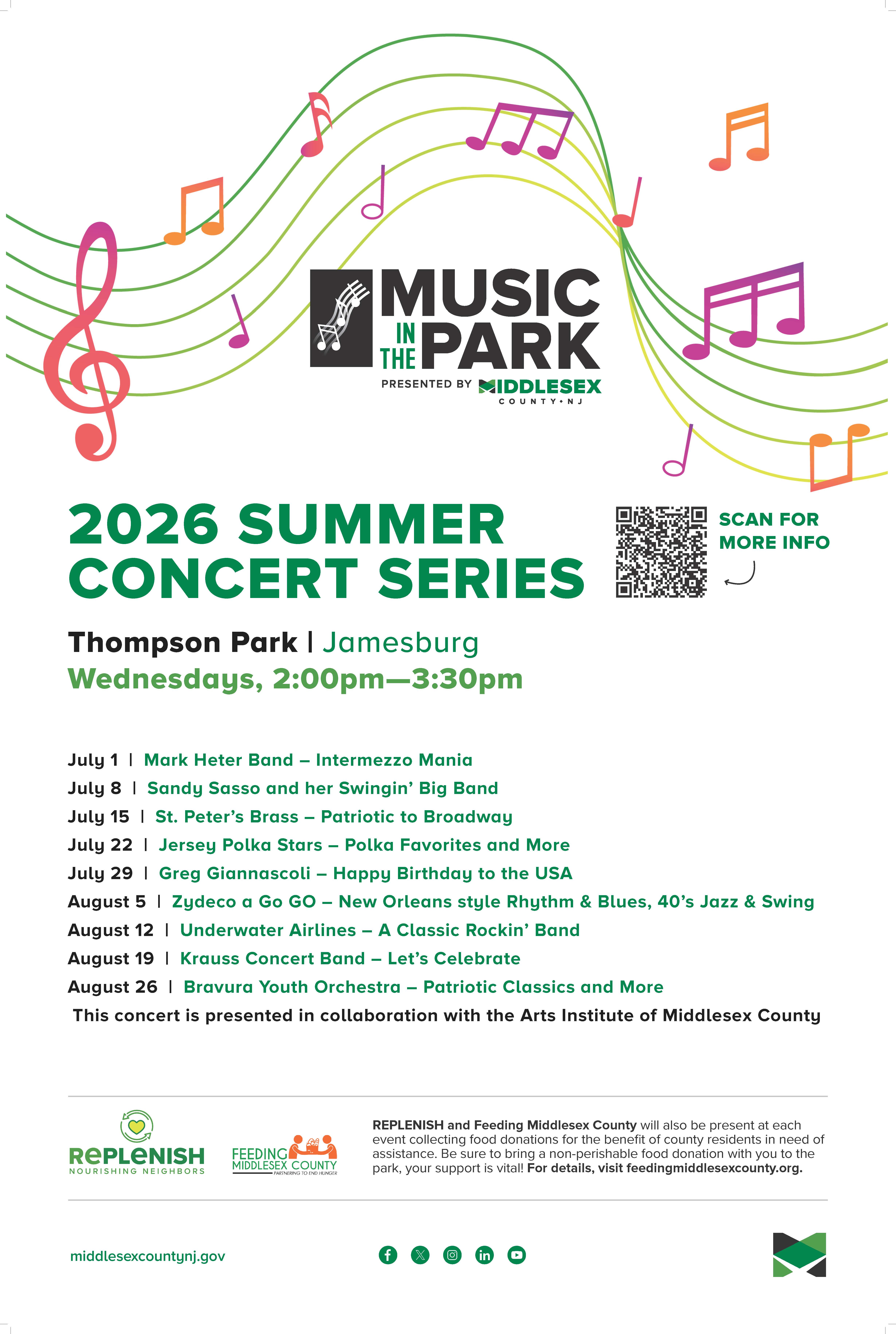 Music-in-the-Park: Thompson Park Dates