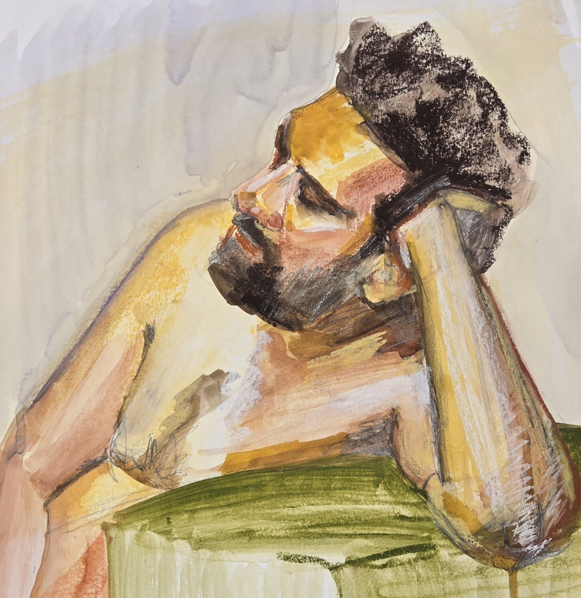 Long Pose Figure Drawing and Painting Session