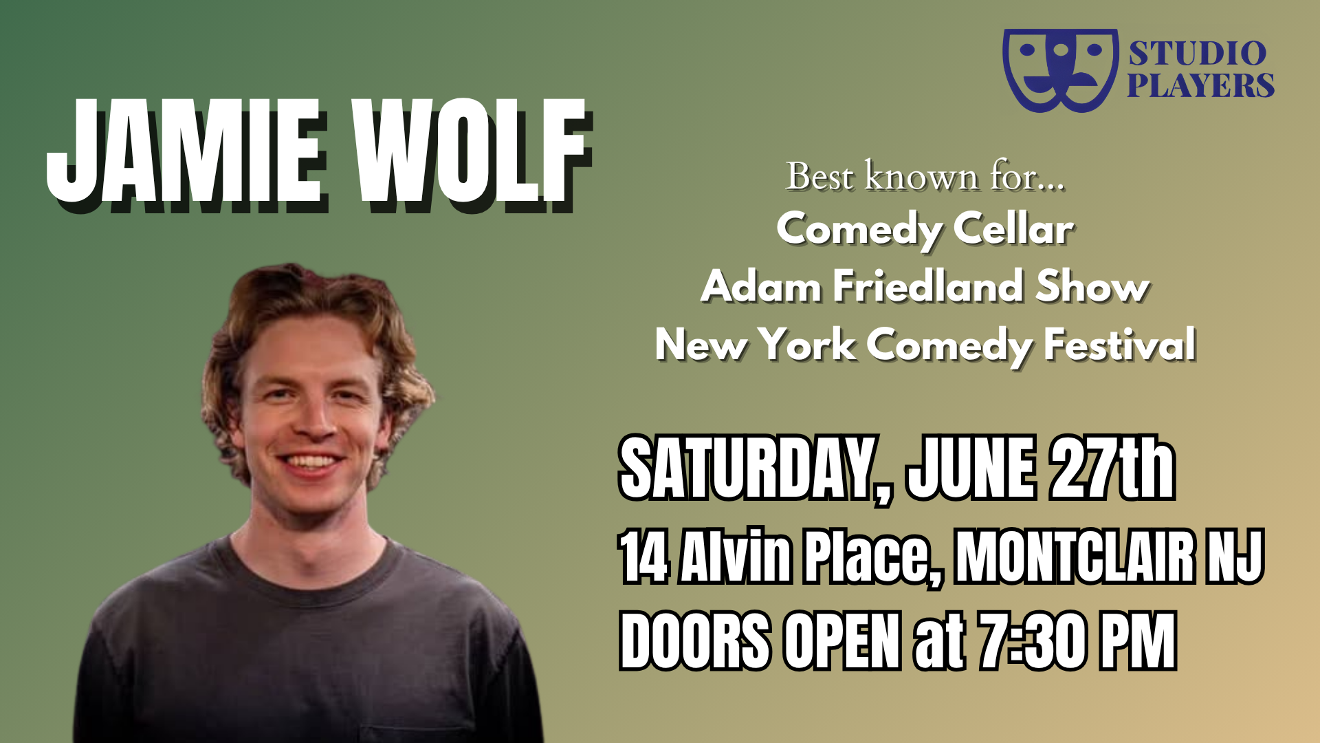Jamie Wolf at Studio Playhouse