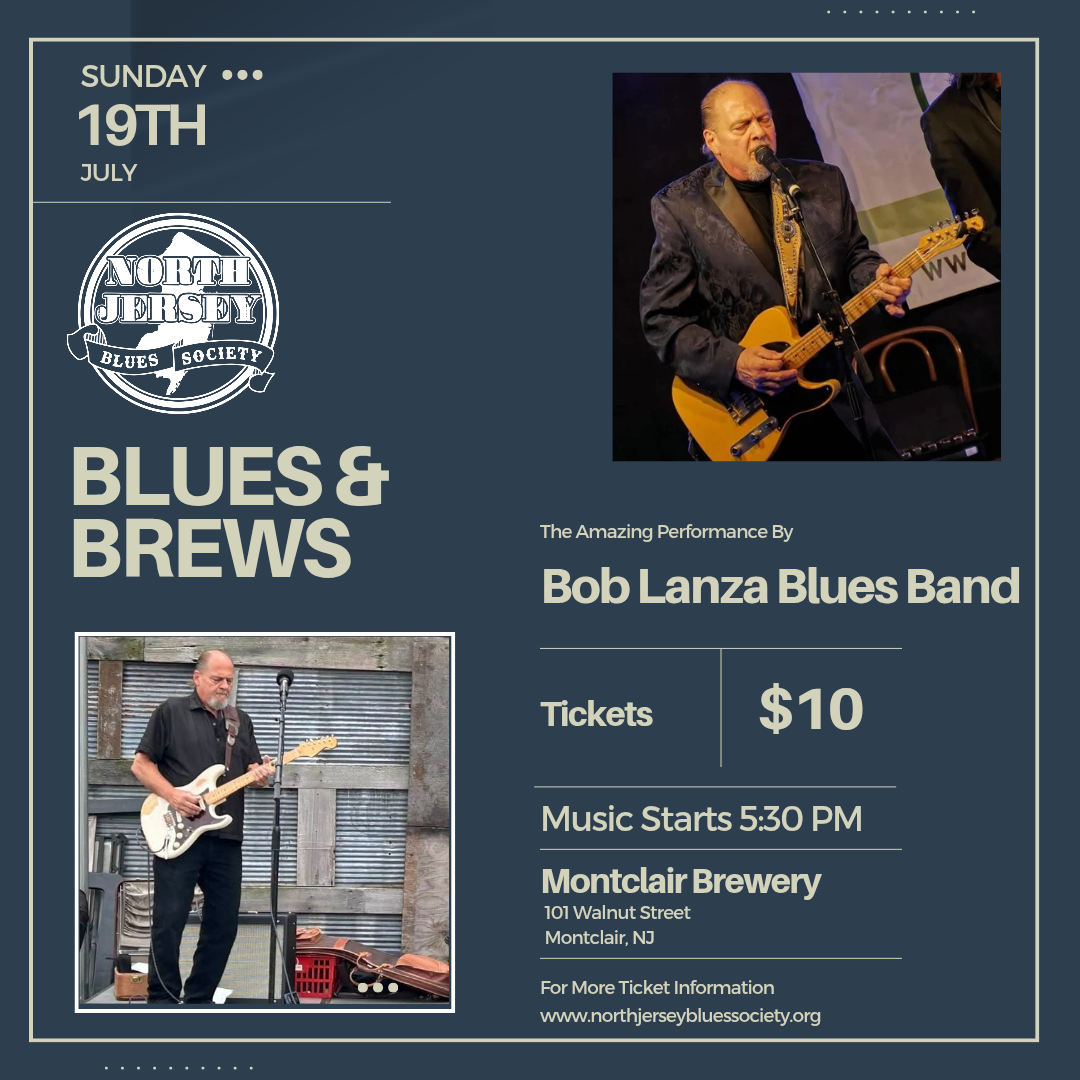 NJBS Blues & Brews: Bob Lanza Blues Band live at Montclair Brewery
