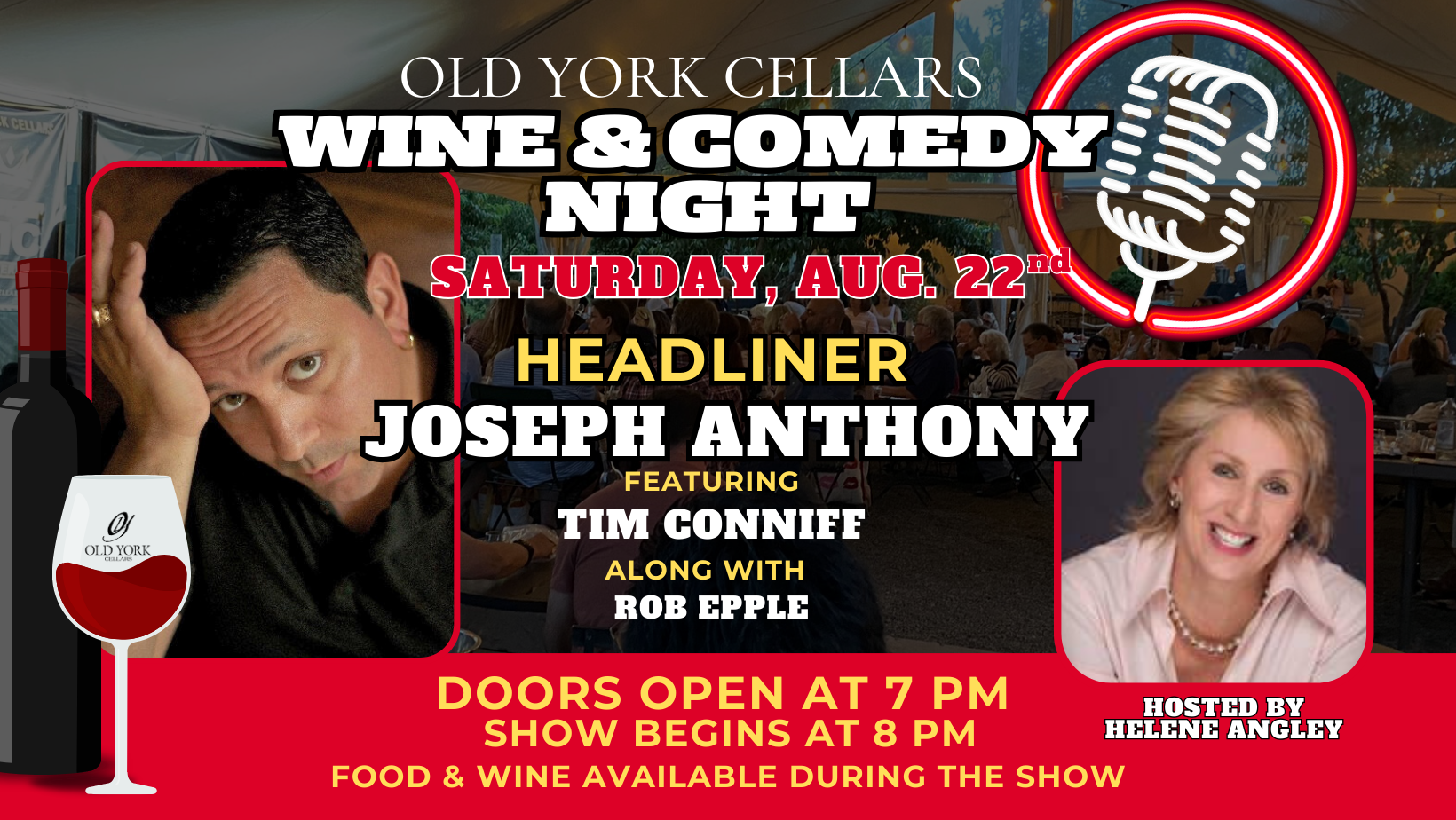 Wine & Comedy Night at Old York Cellars