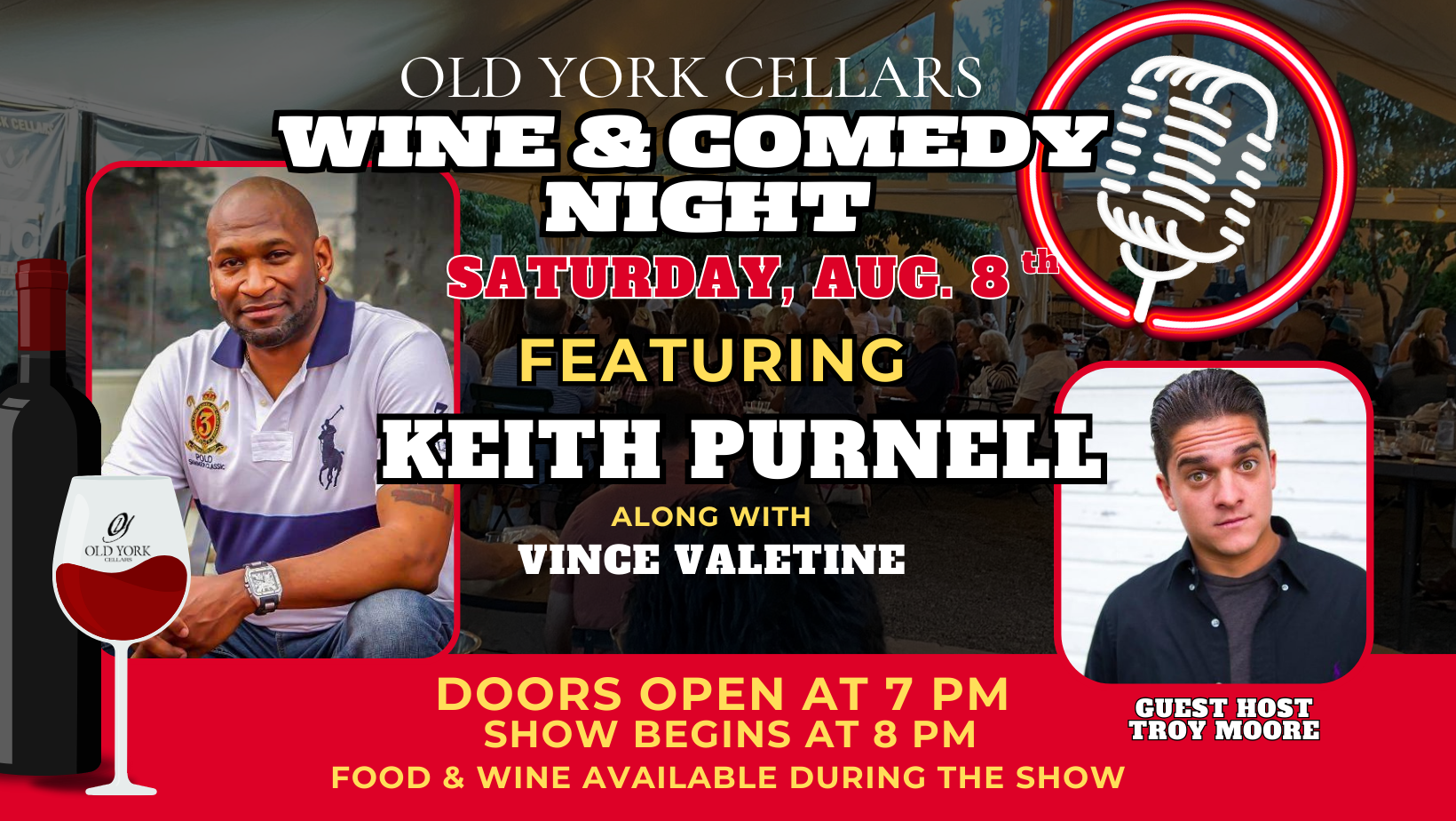 Wine & Comedy Night at Old York Cellars