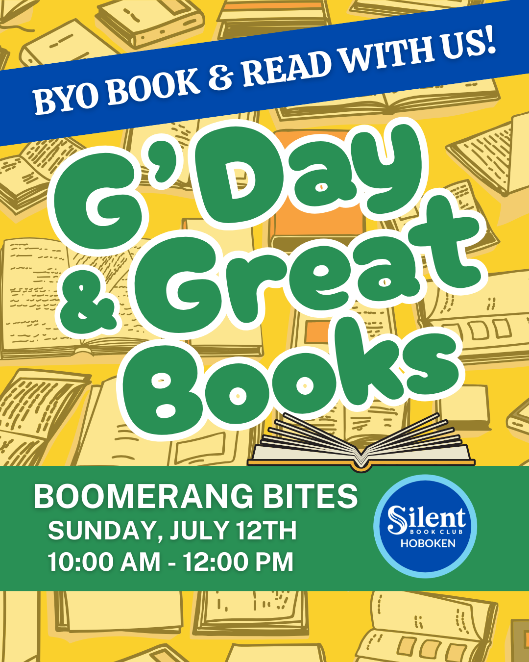 Hoboken SBC: G’DAY & GREAT BOOKS at Boomerang Bites