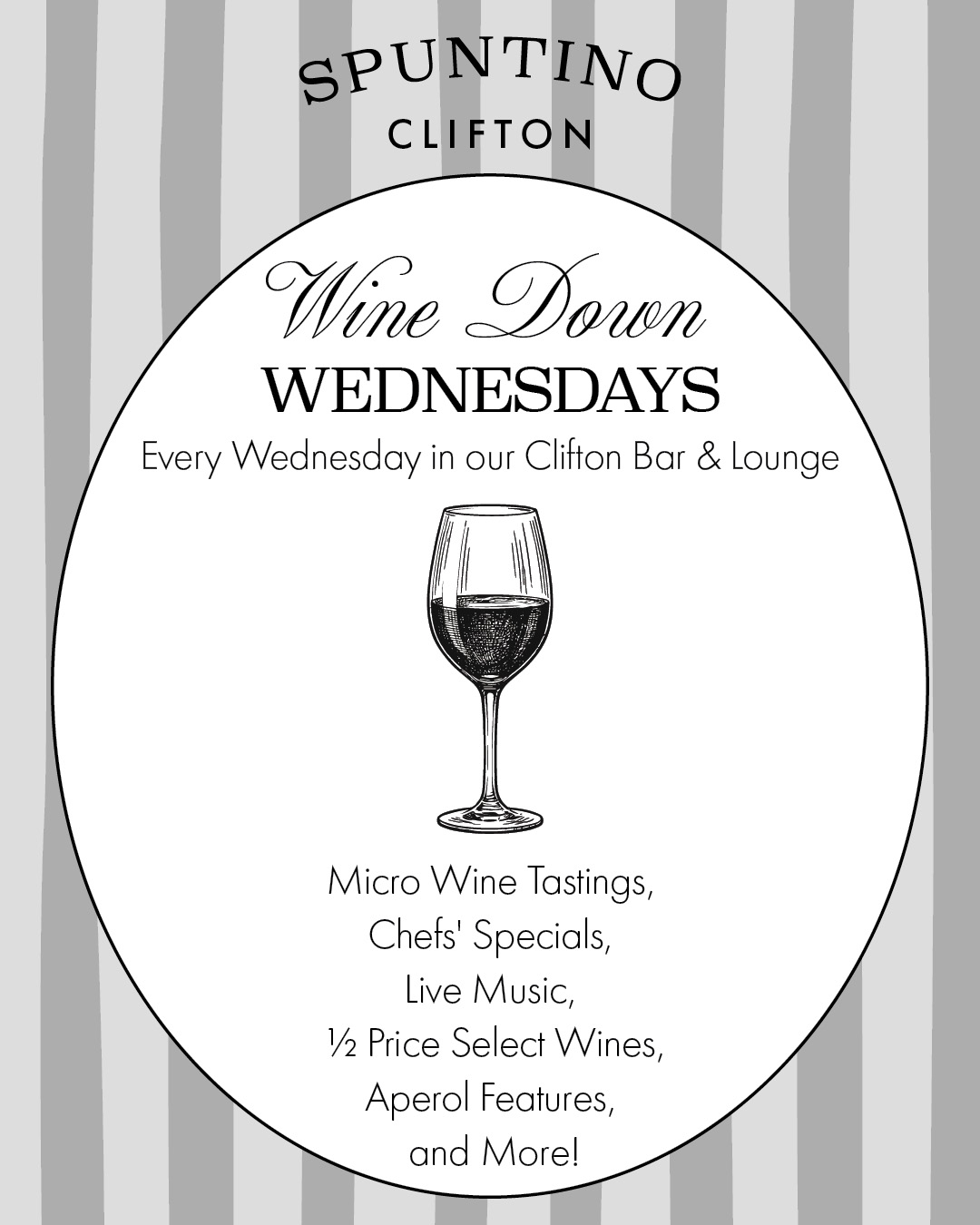 Wine Down Wednesdays at Spuntino Clifton