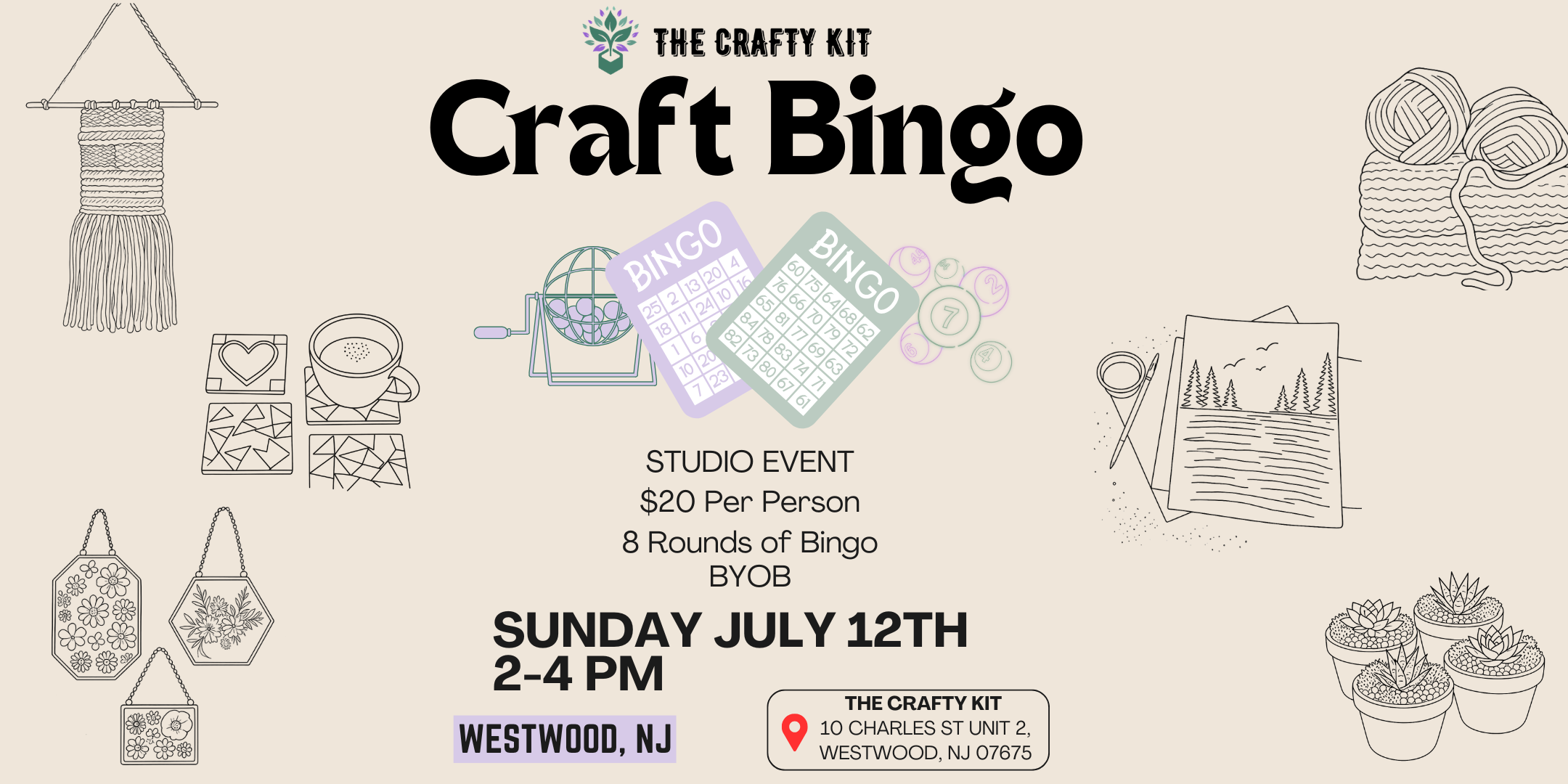 Craft Bingo at The Crafty Kit!