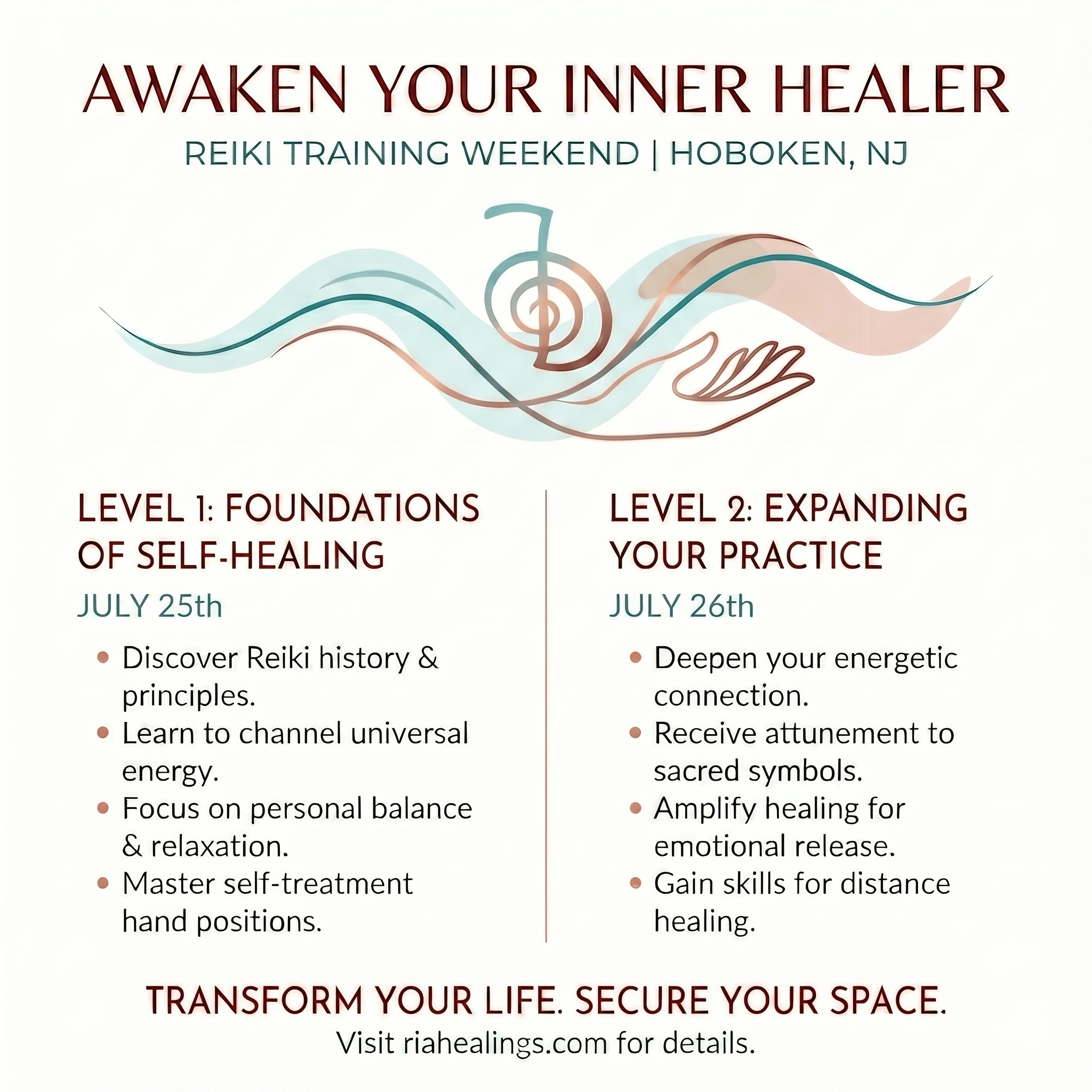 Reiki Level 1 Training in Hoboken