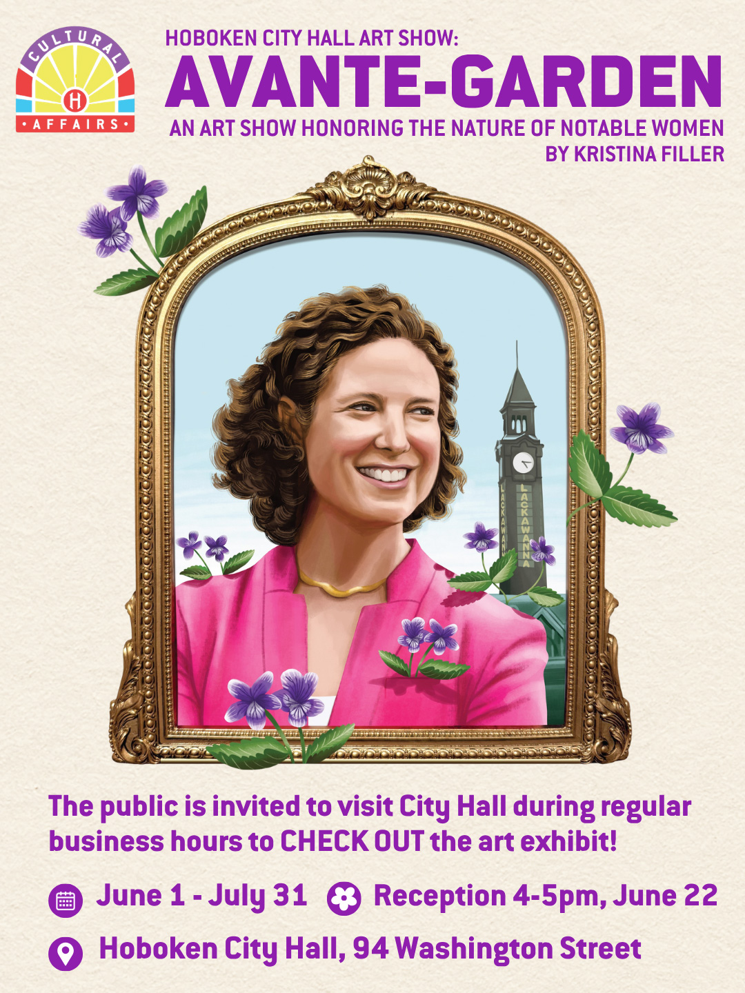 Avante-Garden Art Show Honoring Mayor Emily Jabbour at Hoboken City Hall