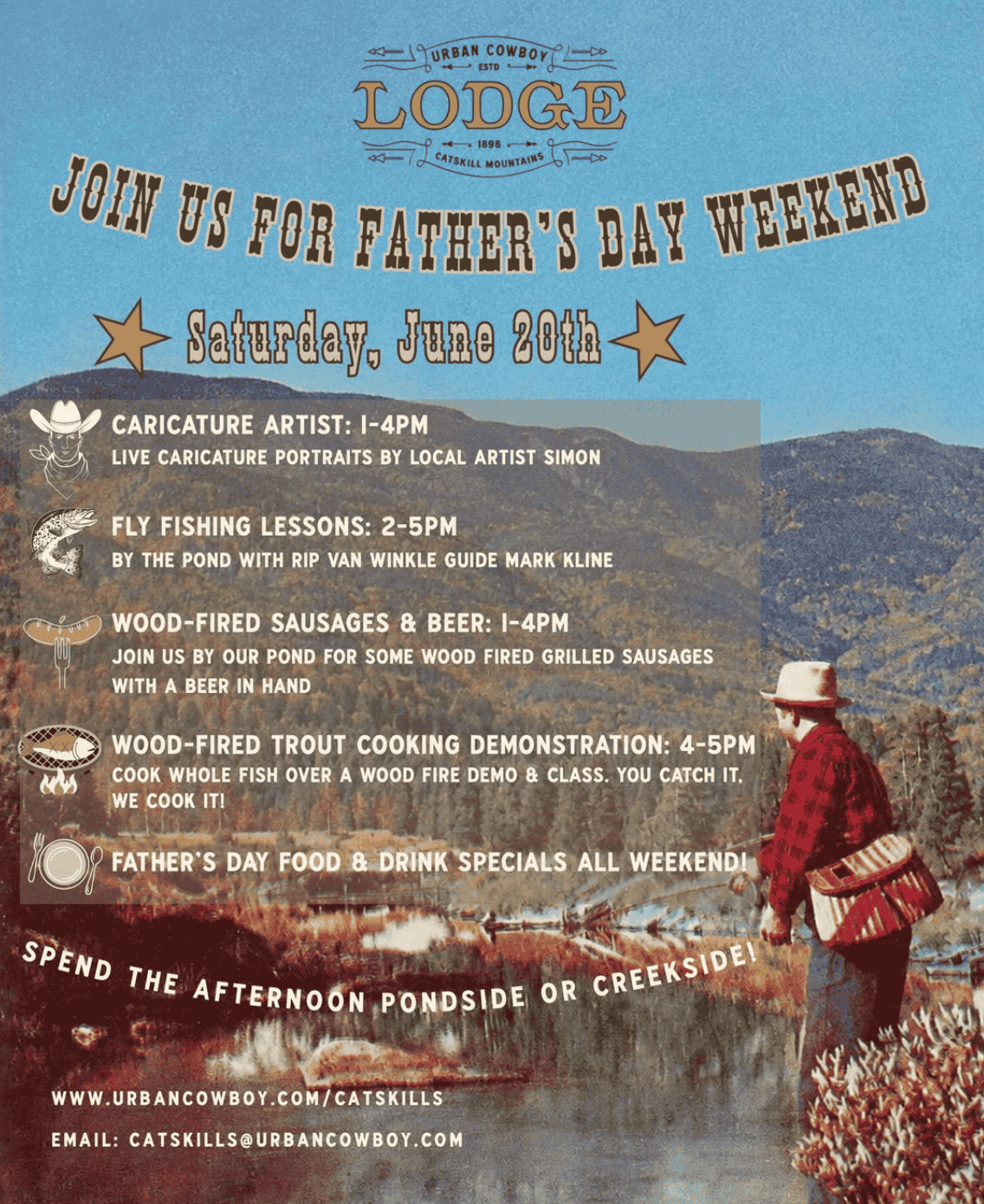 Father’s Day at Urban Cowboy Lodge & Resort: Food, Fishing & Fun