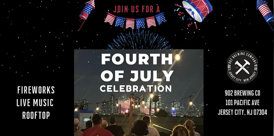 Fourth of July Fireworks at 902 Brewing – Rooftop Views & Craft Beer