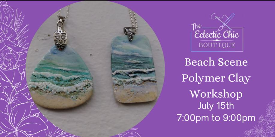 Beach Scene Polymer Clay Jewelry Workshop
