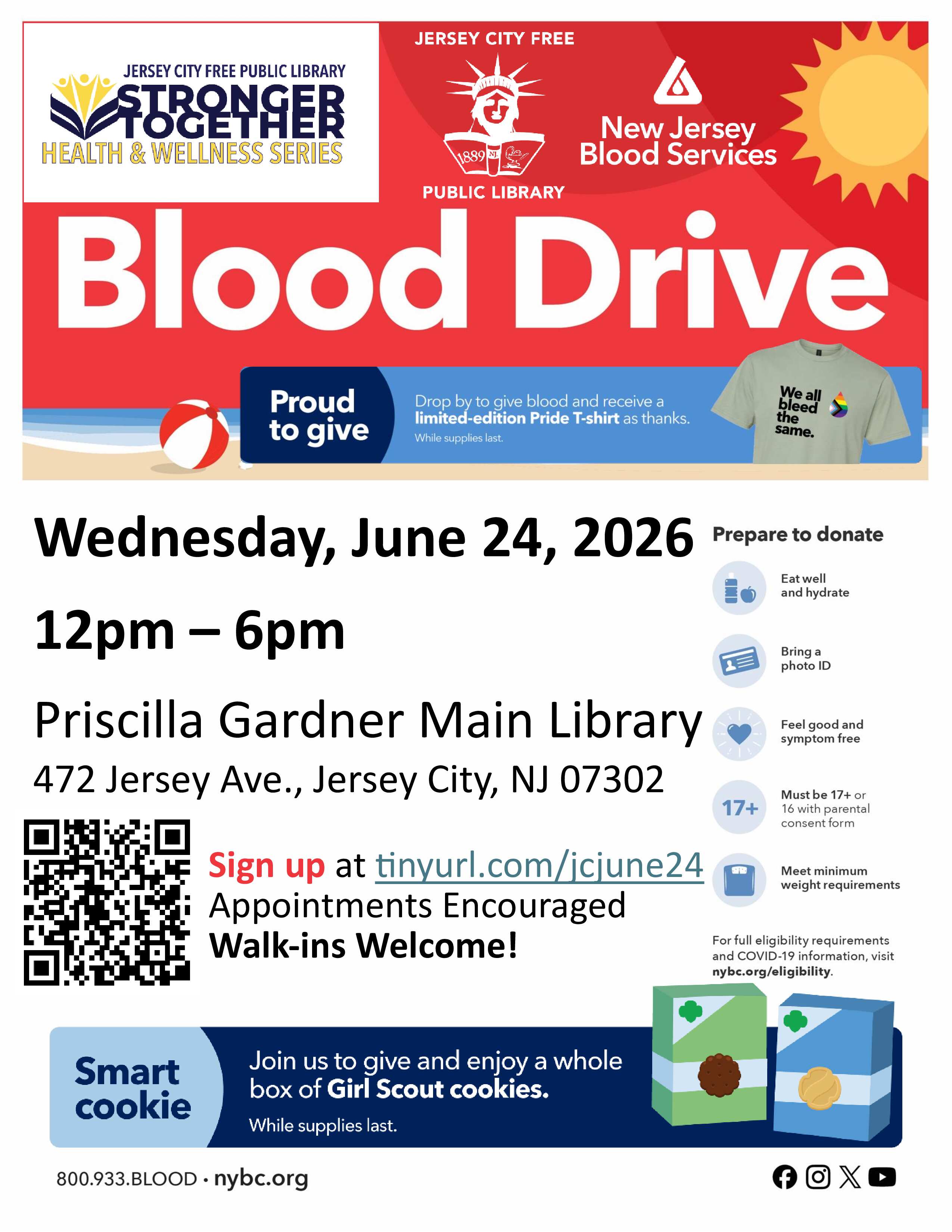 Jersey City Public Library Community Blood Drive