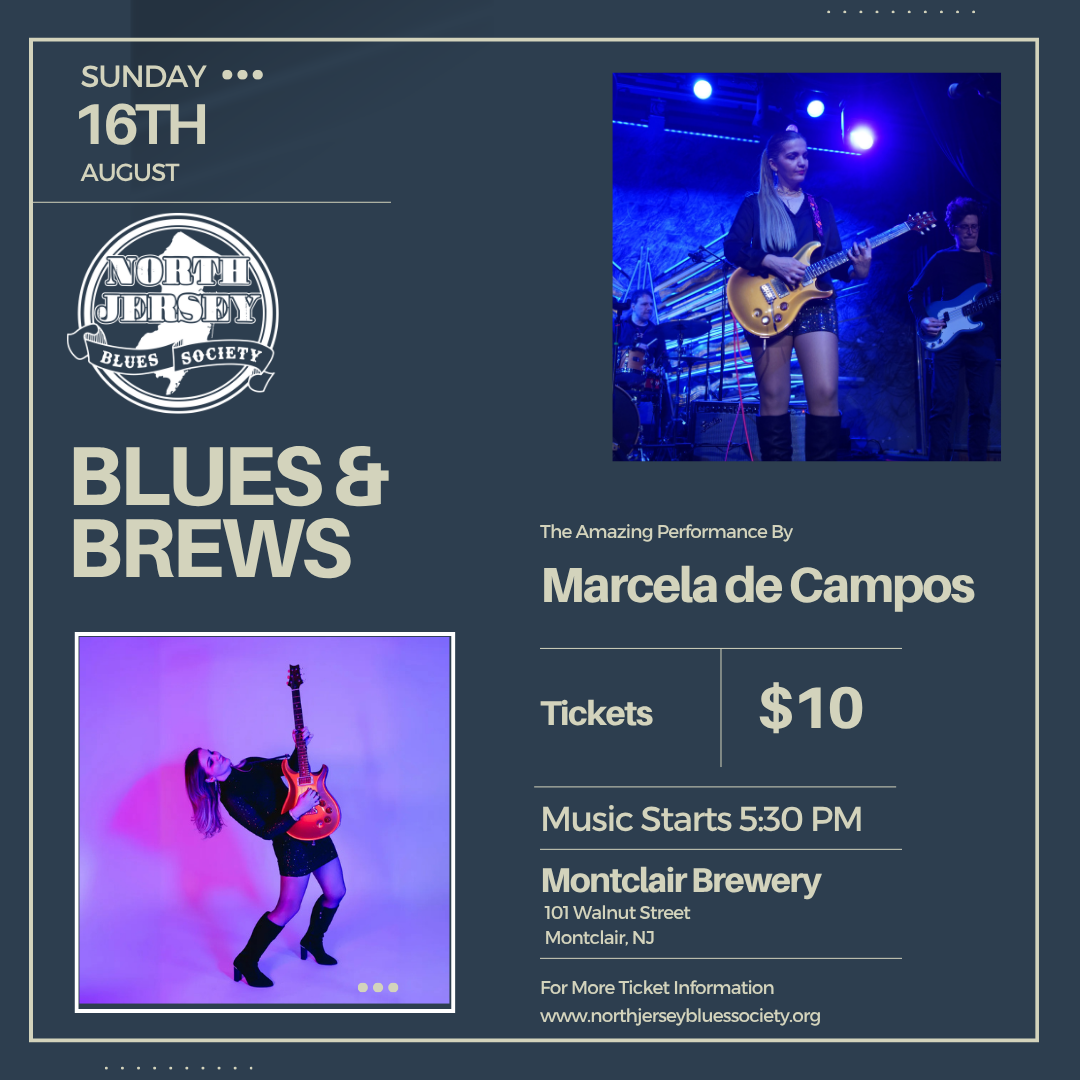 NJBS Blues & Brews: Marcela de Campos live at Montclair Brewery