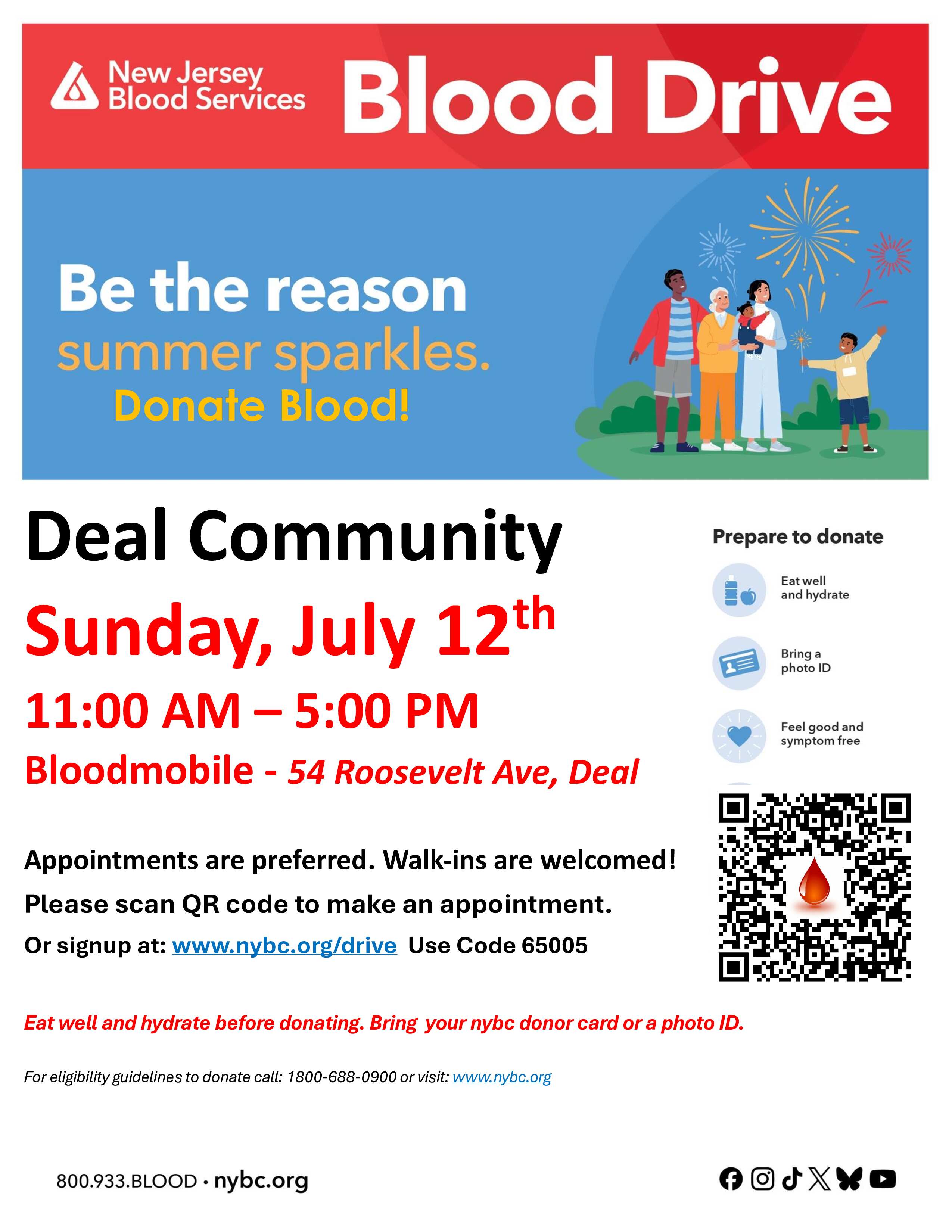 Deal Community Blood Drive