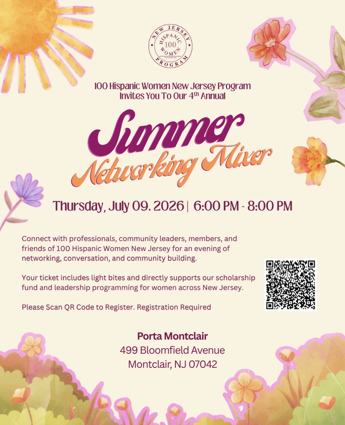 100 Hispanic Women New Jersey Program Summer Mixer