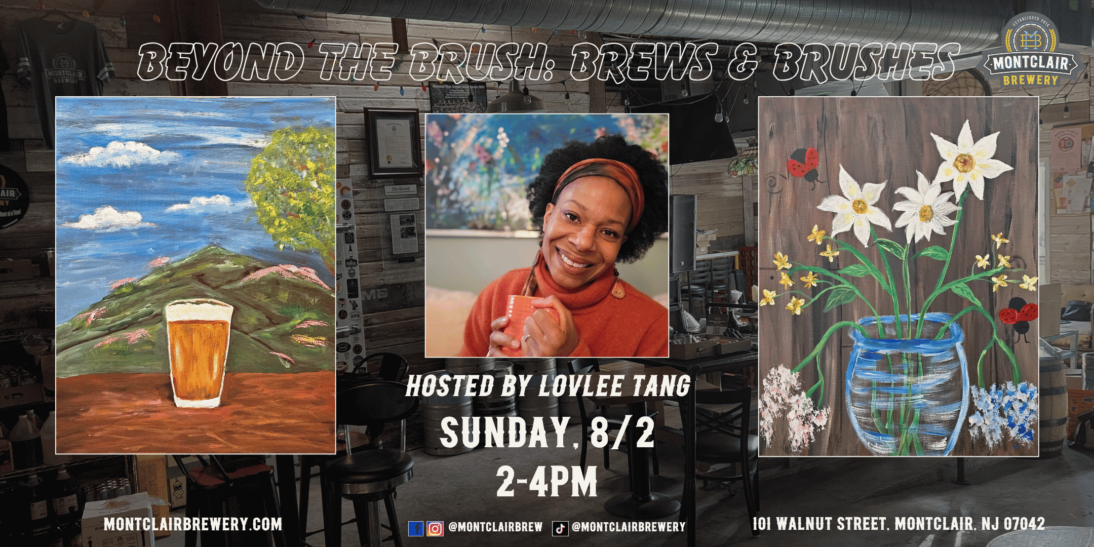 Beyond The Brush: Brews & Brushes w/ Lovlee Tang at Montclair Brewery